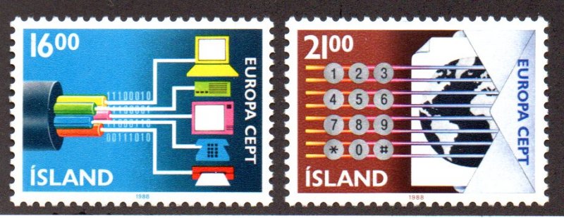 ICELAND 660-1 MNH SCV $5.25 BIN $3.15 COMMUNICATION