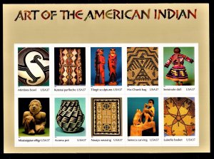 US 3873 MNH VF/XF 37 Cent Art of the American Indian Full Sheet of 10 SCV $25