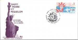 St Pierre & Miquelon FDC 1986 - Statue of Liberty Centenary  - F29655