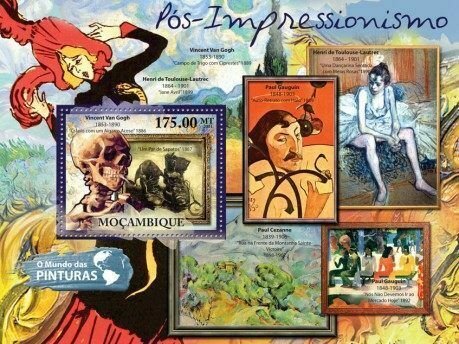 Mozambique - Post-Impressionism Art  Stamp S/S 13A-690