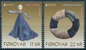 Faroe Islands Stamps 2015 MNH Europa Old Toys Dolls 2v Set