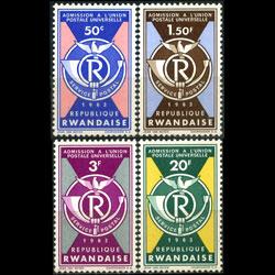 RWANDA 1963 - Scott# 37-40 Into UPU Set of 4 NH