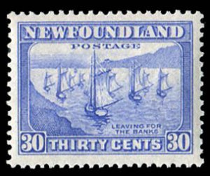 Newfoundland #198 Cat$45, 1932 30c ultramarine, never hinged, well centered