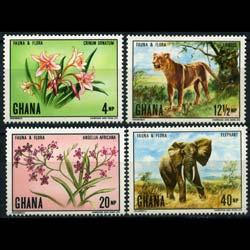 GHANA 1970 - Scott# 402-5 Wildlife Set of 4 LH