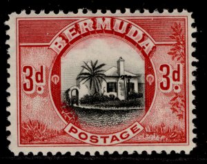 BERMUDA GV SG103, 3d black & scarlet, NH MINT.