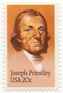 1983 Joseph Priestley Single 20c Postage Stamp, Sc#2038, MNH, OG