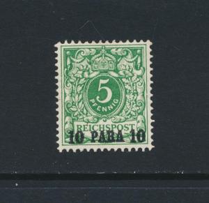 GERMAN OFFICES IN TURKEY 1886 10p on 5pf SIGNED  MLH Sc#8v Mi#6a (SEE BELO