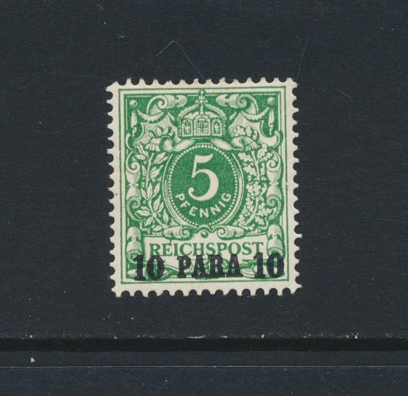 GERMAN OFFICES IN TURKEY 1886 10p on 5pf SIGNED  MLH Sc#8v Mi#6a (SEE BELO