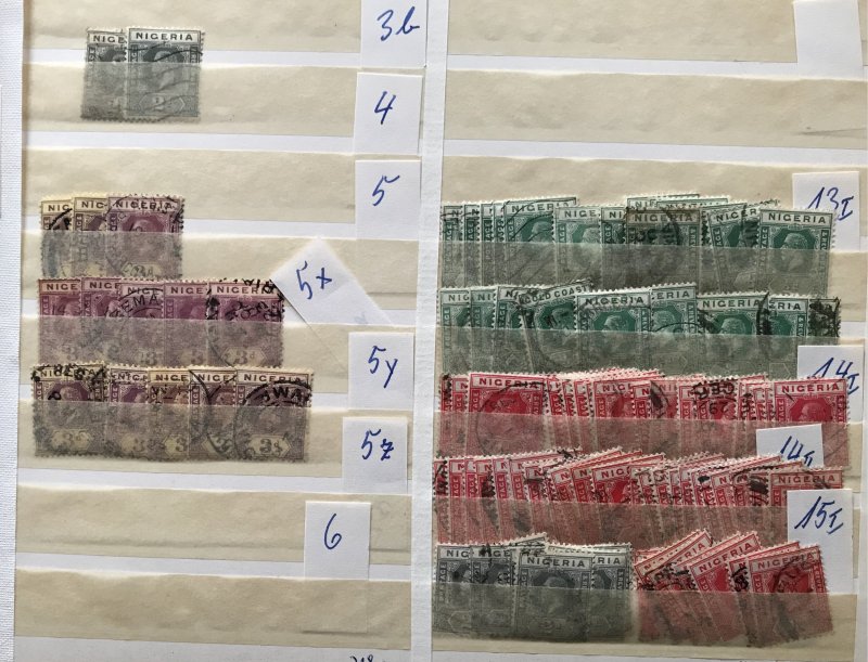 Nigeria: 2 Pages with Colonial Stamps