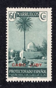 Cape Juby 1935 60c dark blue green Overprint, Scott 66 MH, value = $17.50
