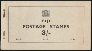 FIJI 1940 KGVI Booklet 3/-. SG SB3a cat £1200. Very rare. 