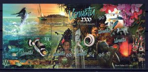 Vanuatu 757 MNH Seashells Marine Life Fish Flowers Birds ZAYIX 0624M0011