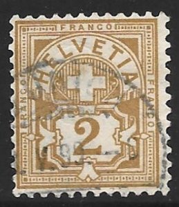 Switzerland 69: 2c Numeral, used, F-VF