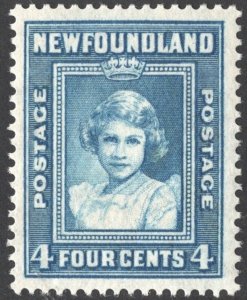 Newfoundland SC#247 4¢ Princess Elizabeth (1938) MLH