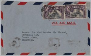 40152 - TRINIDAD & TOBAGO - postal history - AIRMAIL COVER to ARGENTINA 1949
