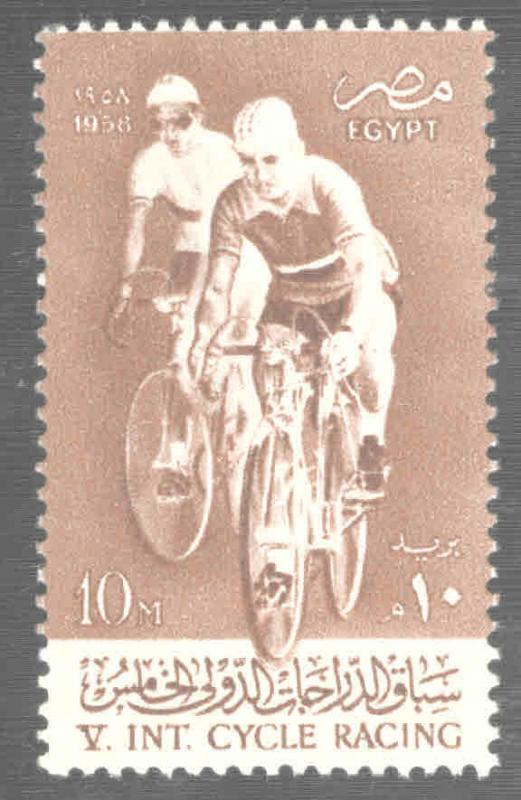 EGYPT Scott 418 MNH** Bicycle race stamp