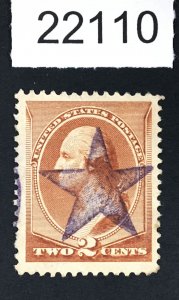 MOMEN: US STAMPS # 210 GLENN ALAN STAR USED LOT # 22110