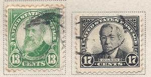 US #622- 623- (U) CV.$1.05