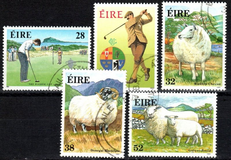 Ireland #839-43   F-VF Used  CV $7.60 (X5540)