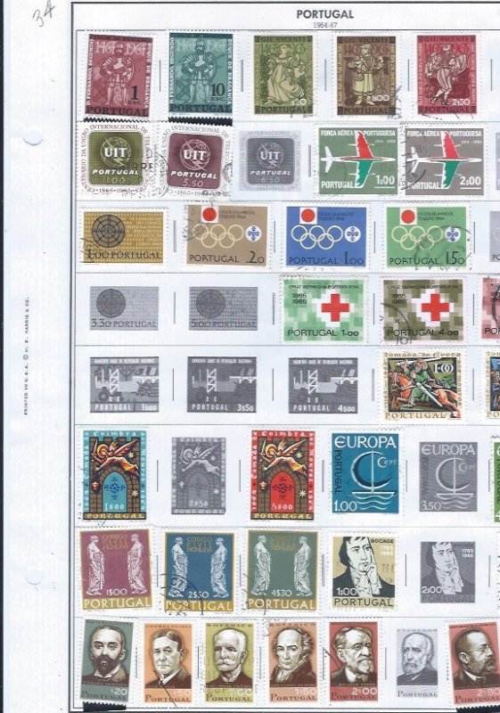 PORTUGAL 1958-1972 198 STAMPS SCV $59.00++