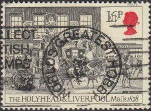 Great Britain #1065 1984 16p Hollyhead&Liverpool Mail USED-VG-NH.