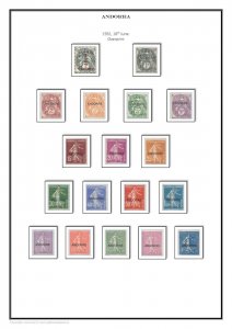 Andorra French Administration 1931-2022  PDF (DIGITAL) STAMP  ALBUM PAGES