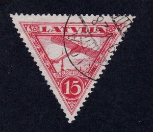 Latvia stamp #C4, used, CV $7.50