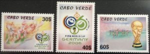 Cape Verde 2006 Mi. 890 - 892 FIFA World Cup Football Soccer World Cup Germany-