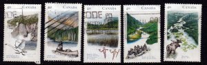 Canada 1991  -  Heritage River - VF-Used  set  # 1321-1325