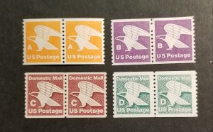 US A B C D Rate Coil Pair Lot MINT Unused MNH OG z5009