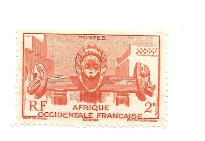 French West Africa 1947 - M - Scott #41 *