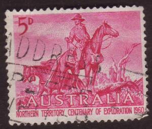 Australia 1960 Sc#336, SG#335, 5d Mauve Overlanders USED.