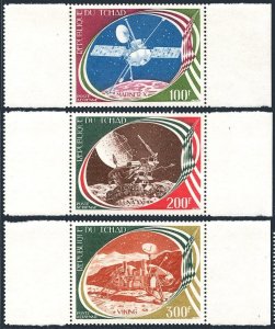 Chad C220-C222, MNH. Mi 800-802. Mariner 10;Luna 21-Lunokhod; Viking on Mars.