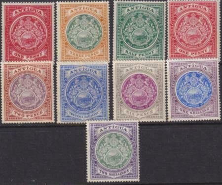 Antigua 1908-1920 SC 31-38 Mint Set