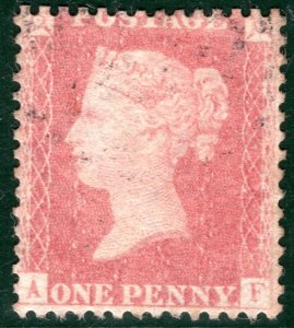 GB QV PENNY RED Stamp Spec C9A 1d Pale Rose (1857) Superb Used Cat £50+ SBR120