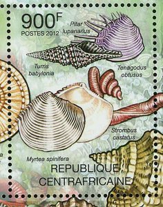 Shells Stamp Glossus Humanus Pharus Legumen Cittarium Pica S/S MNH #3647-3650 