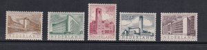 Netherlands  #B276-B280 MH 1955 architecture