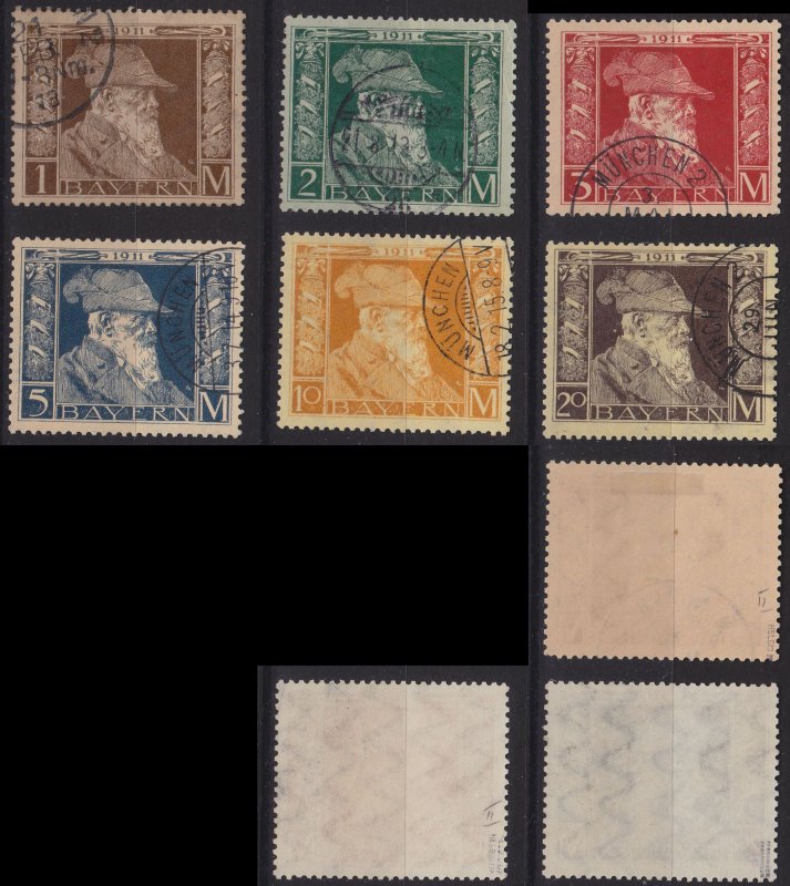 GERMANY Bayern Bavaria [1911] MiNr 0086-91 II ( O/used ) [01]