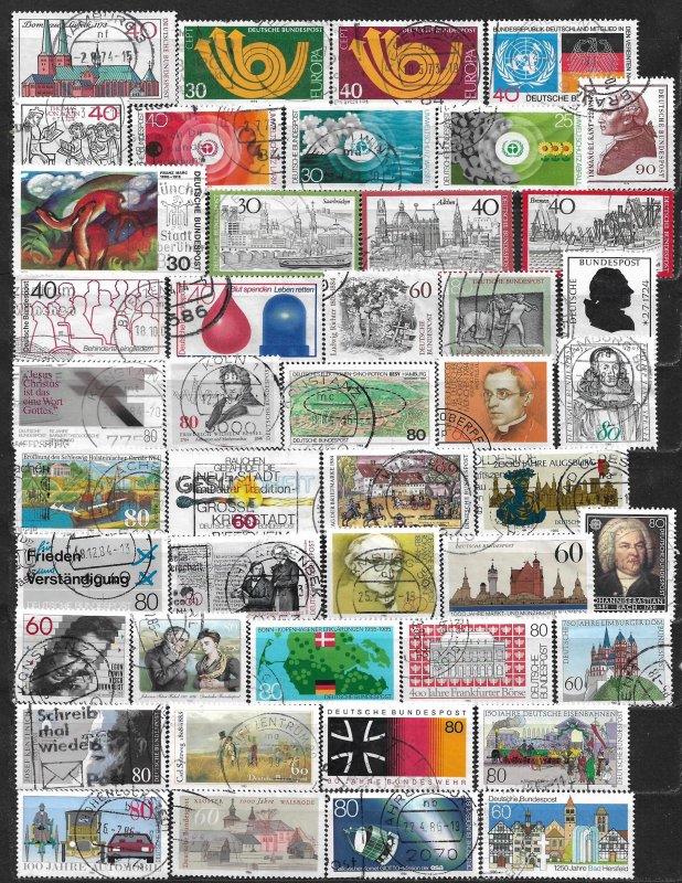 COLLECTION LOT OF 45 GERMANY 1973+ STAMPS