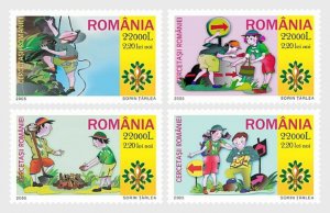 2005    ROMANIA  -  SG:6527/30    ROMANIAN SCOUTS  -  UNMOUNTED MINT SET 