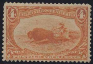 US Scott #287 Mint; Hinged; FVF