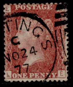 GB QV SG43, 1d rose-red PLATE 181, FINE USED. CDS LE 