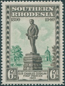 Southern Rhodesia 1940 6d chocolate & green SG59 unused