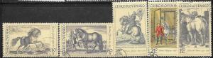 Czechoslovakia #1620-1624 1968 Horses  set  (CTO) CV $1.60