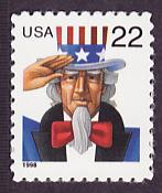 3259a Uncle Sam self-adhesive single