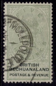 BRITISH BECHUANALAND QV SG18, 5s green & black, USED. Cat £180. MOLEPOLOLE CDS