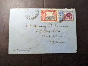 1940 British Dominica Cover to Fort Myers FL USA