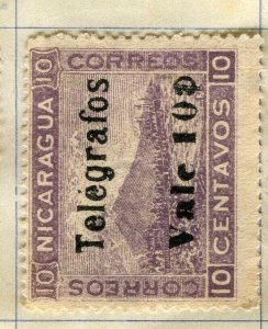 NICARAGUA; 1890s early classic TELEGRAFOS issue Mint 10c. value