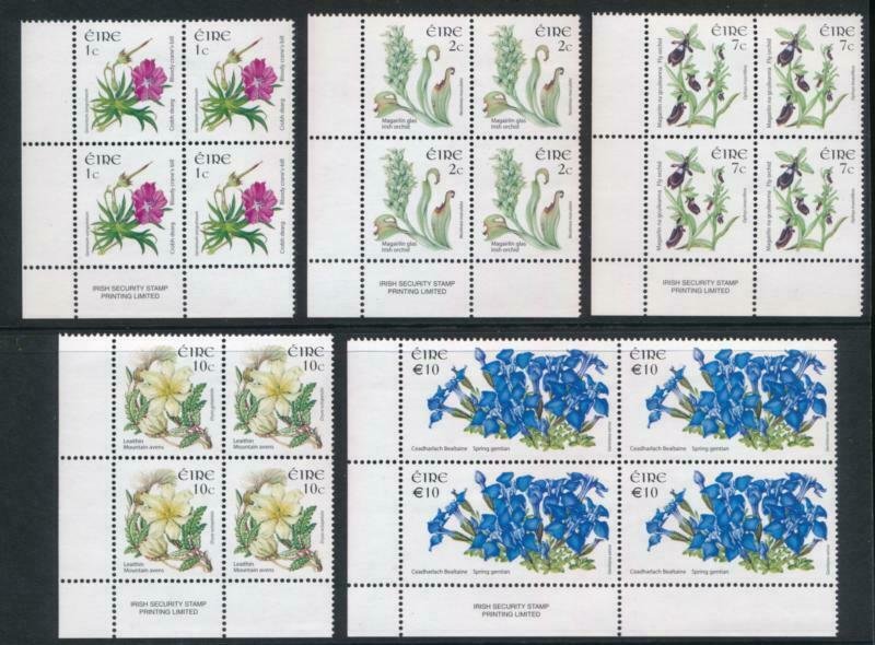 IRELAND 1606-1609 MINT NH IMPRINT BLOCKS OF 4. BOTTOM LEFT