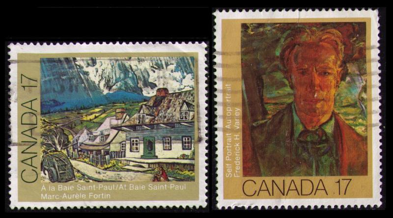 CANADA 1981 17c #887 #888 PAINTINGS CPL SET OF 2, FINE USED